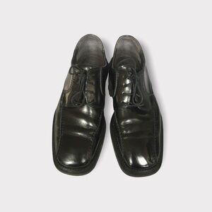 Skechers black leather lace up dress shoes